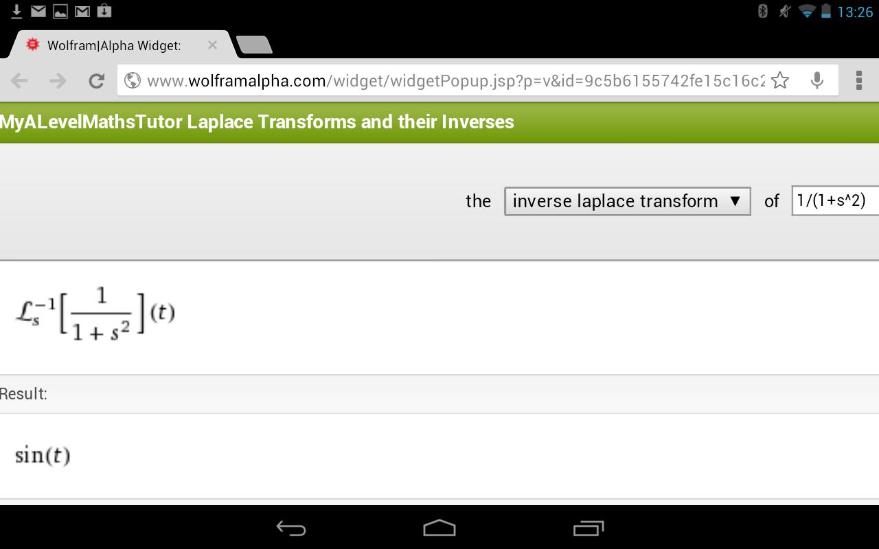 Wolfram|Alpha Widgets: laplace trans - Free Mathematics ...