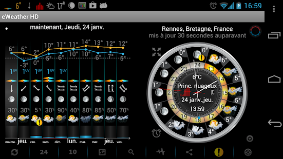  eWeather HD: Météo, Baromètre – Vignette de la capture d'écran  