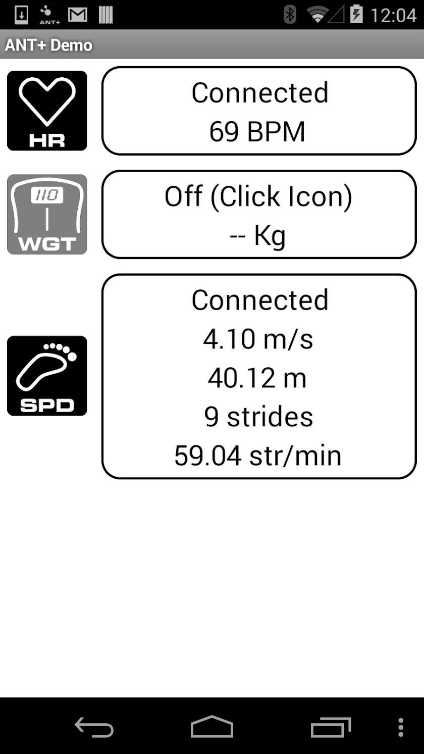 ANT+ Enabler Screen 3