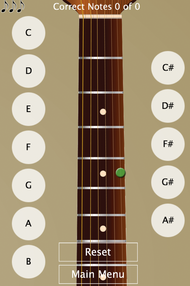 Android application ChordEar for Guitar screenshort