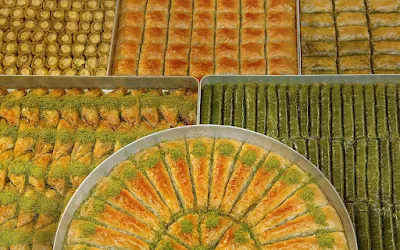 Turkish pastries in Istanbul, Turkey.