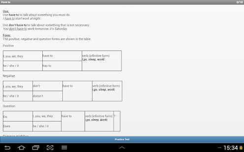 English Grammar A2 Screenshots 0