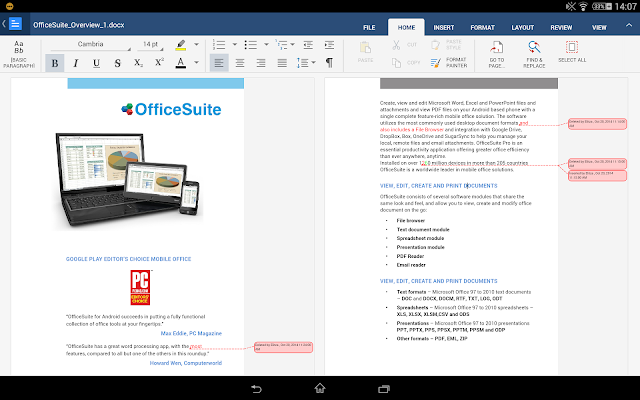 OfficeSuite 8 + PDF to Word - screenshot