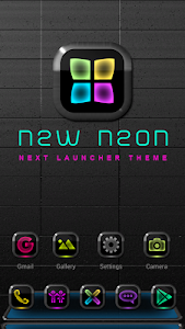 Screenshot Next Launcher Theme New Neon v2.40