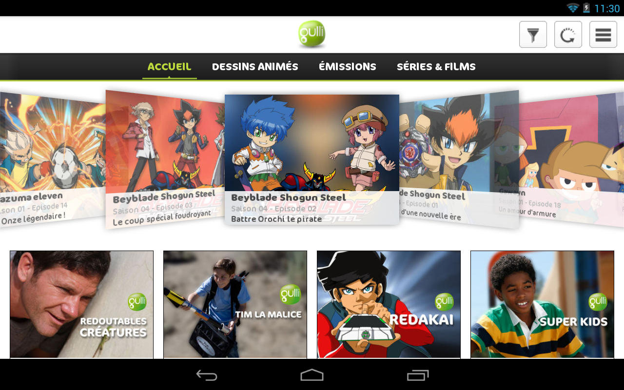 Gulli – l appli des enfants – Capture d écran