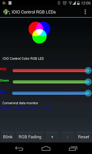 IOIO Bluetooth RGB LED Control