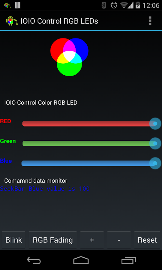   IOIO Bluetooth Kontrol RGB LED- tangkapan layar 