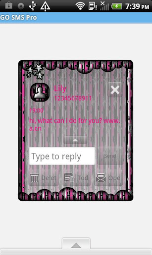 【免費個人化App】GO SMS THEME/PinkStarsNStrips-APP點子