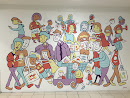 Happy Shoppers Mural