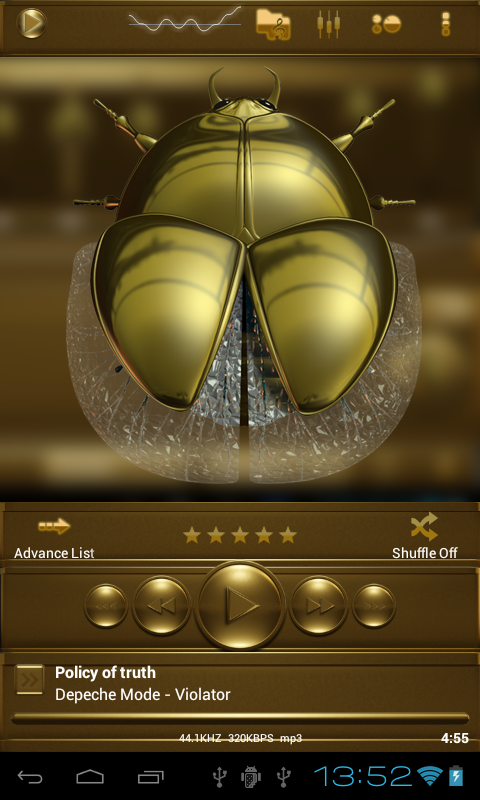 scarab Poweramp skin Screen 2