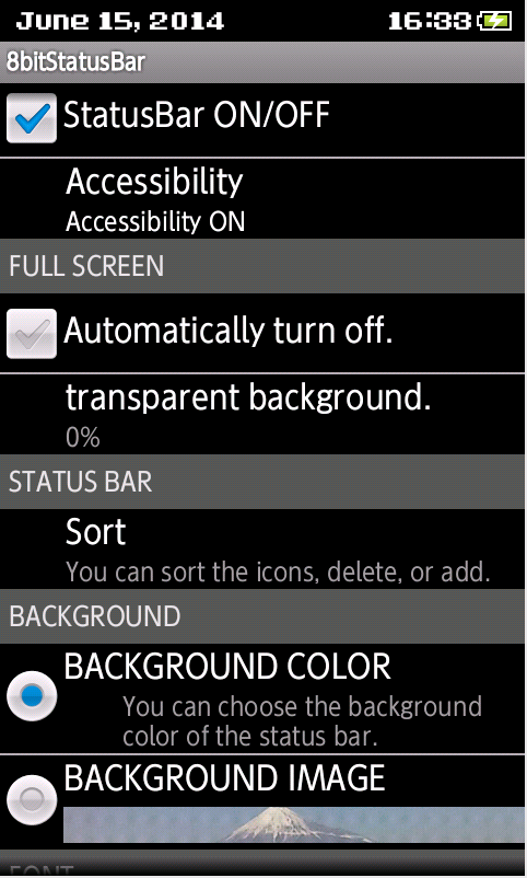 8bit StatusBar Screen 3
