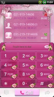 GOContacts theme Pink Roses