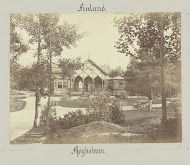 Paviljoen op het eiland Korkeasaari nabij Helsinki