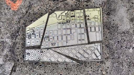 Map Embedded in the Sidewalk