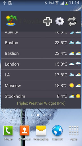 Triplex Weather Widget Pro