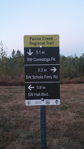 Fanno Creek Conestoga Park Trail Marker