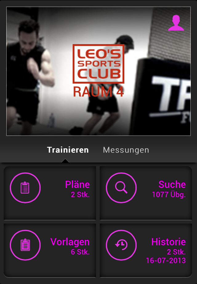 Android application Leos Trainings-App screenshort