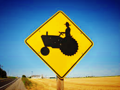 farm family tractor drive