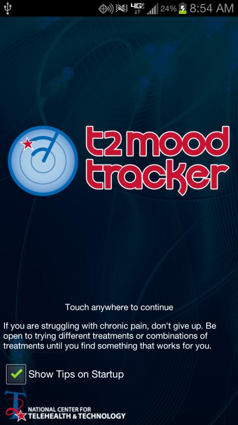 Android application T2 Mood Tracker screenshort