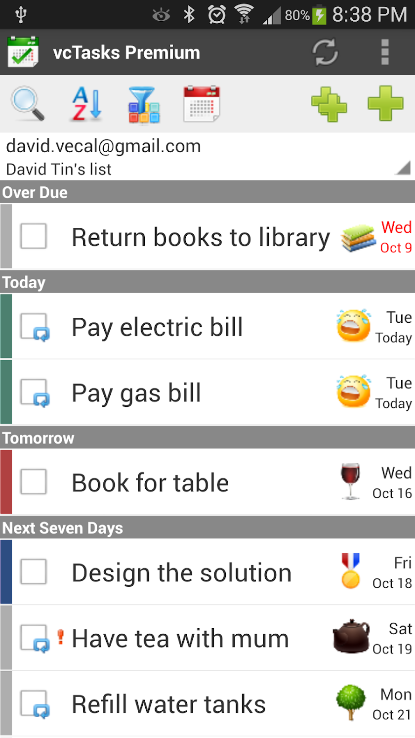 vcTasks Key For Premium Screen 1