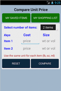Unit Price Calculator screenshot 0