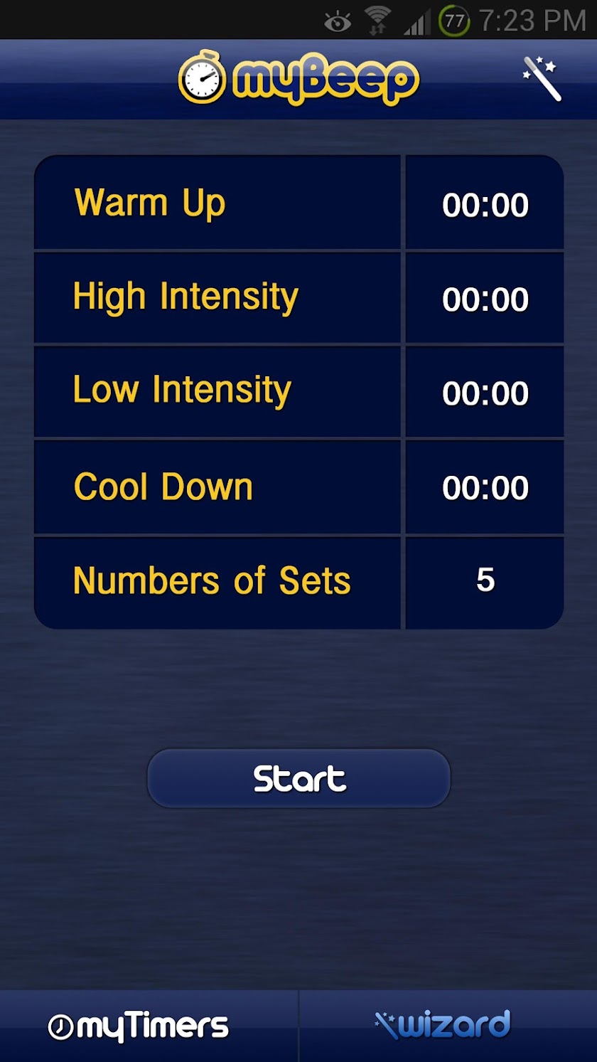 HIIT Interval timer Mybeep Pro Screen 2
