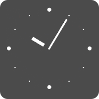 Icona di ICS Black Analog Clock Widget APK