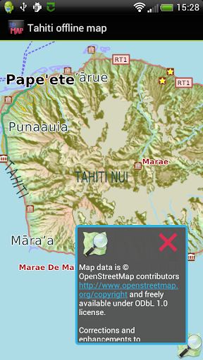 Tahiti offline map