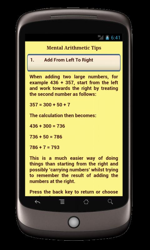   Math Mind se skermkiekie 