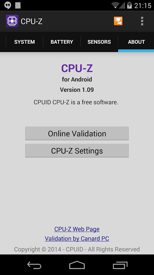 CPU-Z - screenshot