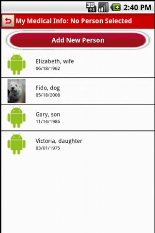 My Medical Info Screen 2