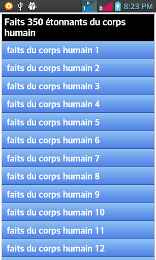 faits Corps Humain