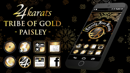 Download アイコンきせかえ-24karats ペイズリー壁紙付き！ APK for Android