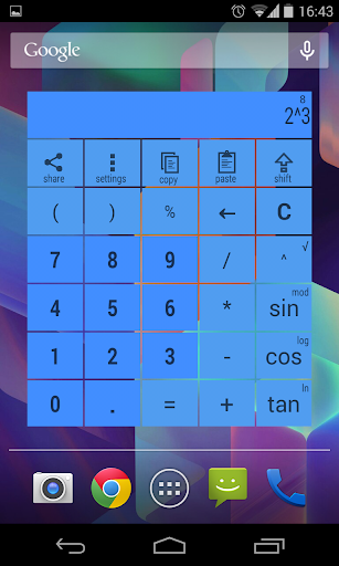 Widget Calculator multicolor