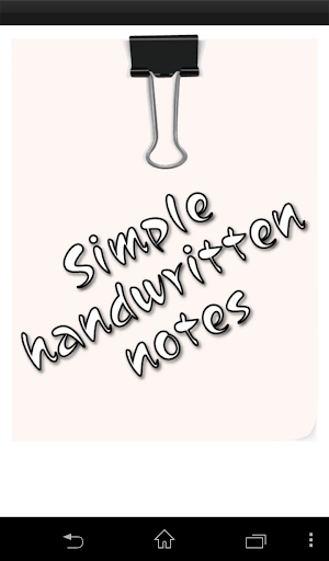 Simple handwritten notes