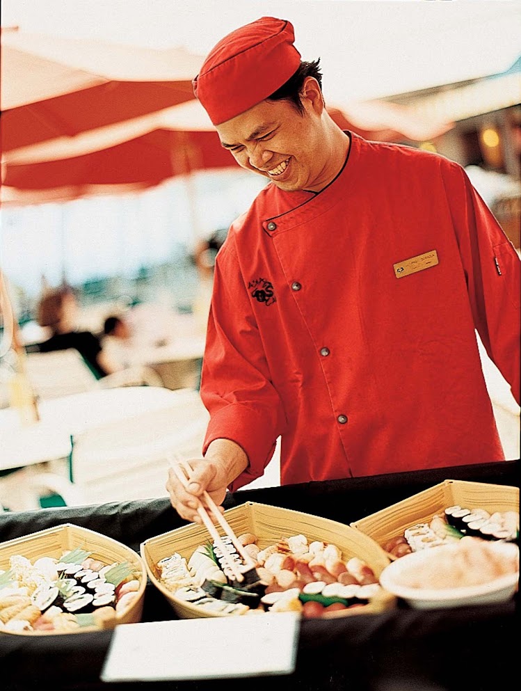 An exotic Asian buffet lets you sample new tastes during your Crystal Serenity sailing.