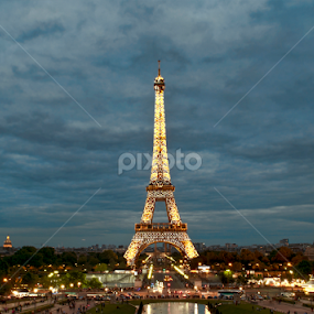 A May Night in Paris by Esteban Rios - City,  Street & Park Night