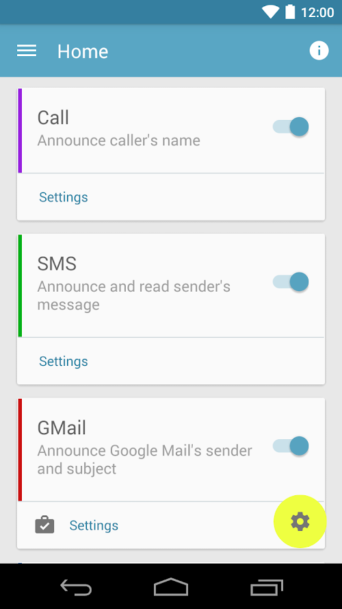Android application Say Caller Name + screenshort