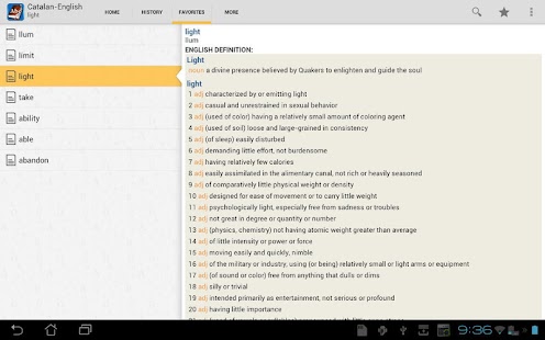 Catalan<>English Dictionary Screenshots 1
