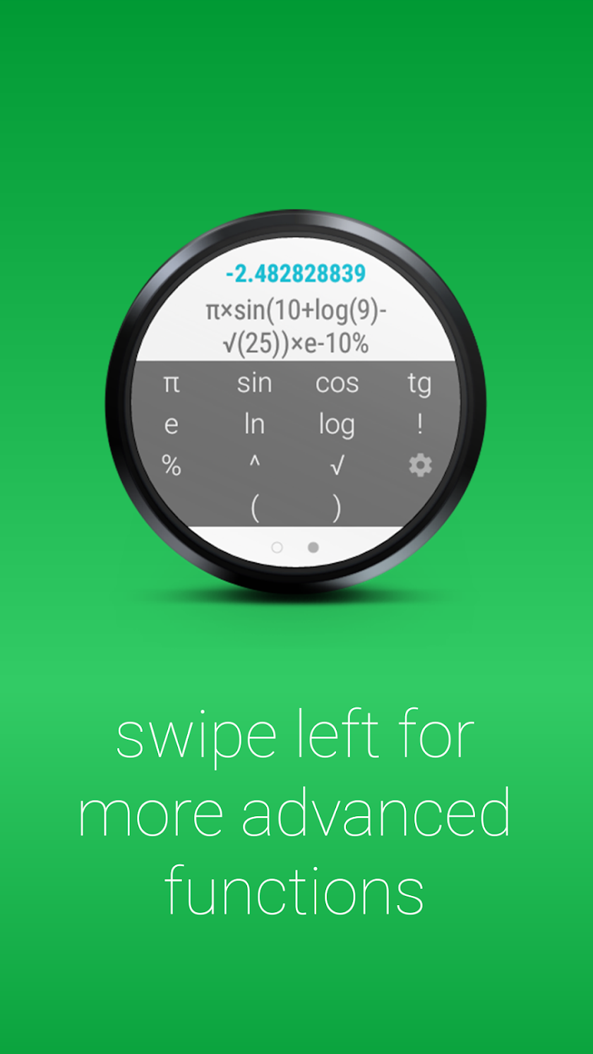 Wearculator - a calc for Wear Screen 2