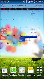 Capture d'ecran de l'application Android Calendar+ Schedule Planner