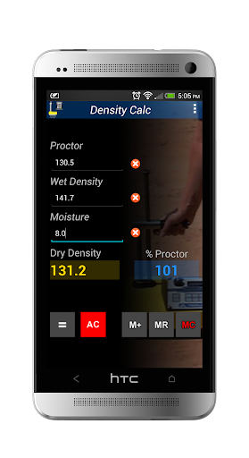 Earthwork Density Calculator