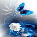Blue Butterfly Glitter logo