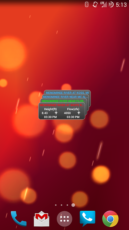 Android application Gauging Rivers screenshort