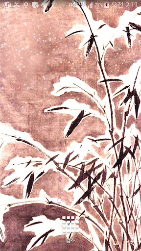 snow orchid inkwash wallpaper