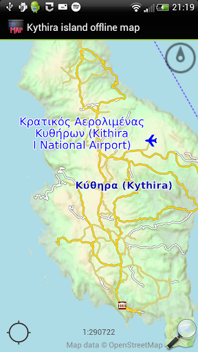 Kythira island offline map