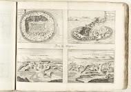 Gezichten op Munkács, Kanischa en Sziget, ca. 1702