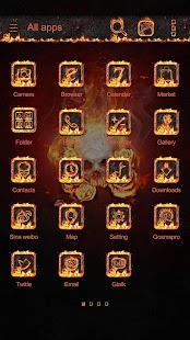 Free Download Flame Skull GO Launcher Theme APK for Android