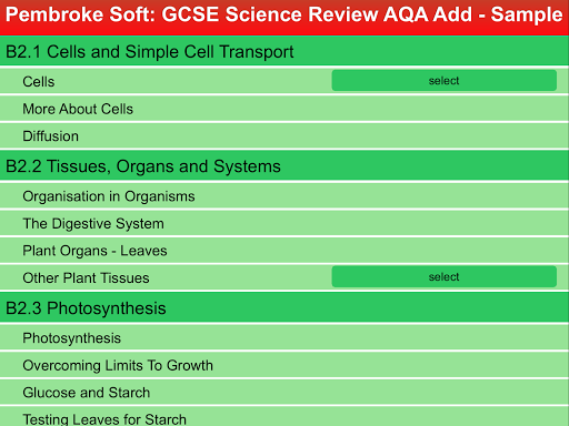 Sample AQA Add. Science Review