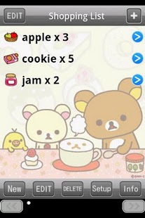 Rilakkuma Shopping list Screenshots 1